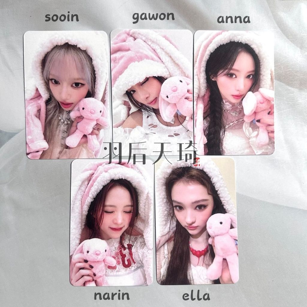 Meov ขนาดเล็กการ์ด hl2.0 กระต่ายผ้าห่มป้ายการ์ด sooin ella gawon narin anna