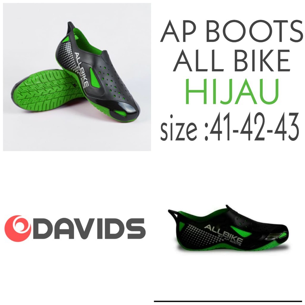 HIJAU Ap boot all bike รองเท้าปั่นจักรยานยางสีเขียว GP88