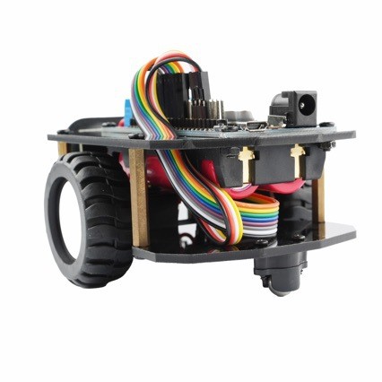 Micro Bot Patrol Line หลีกเลี่ยงอุปสรรคหุ่นยนต์ Mega32U4 Master DIY การเขียนโปรแกรมการเรียนรู้หุ่นยน
