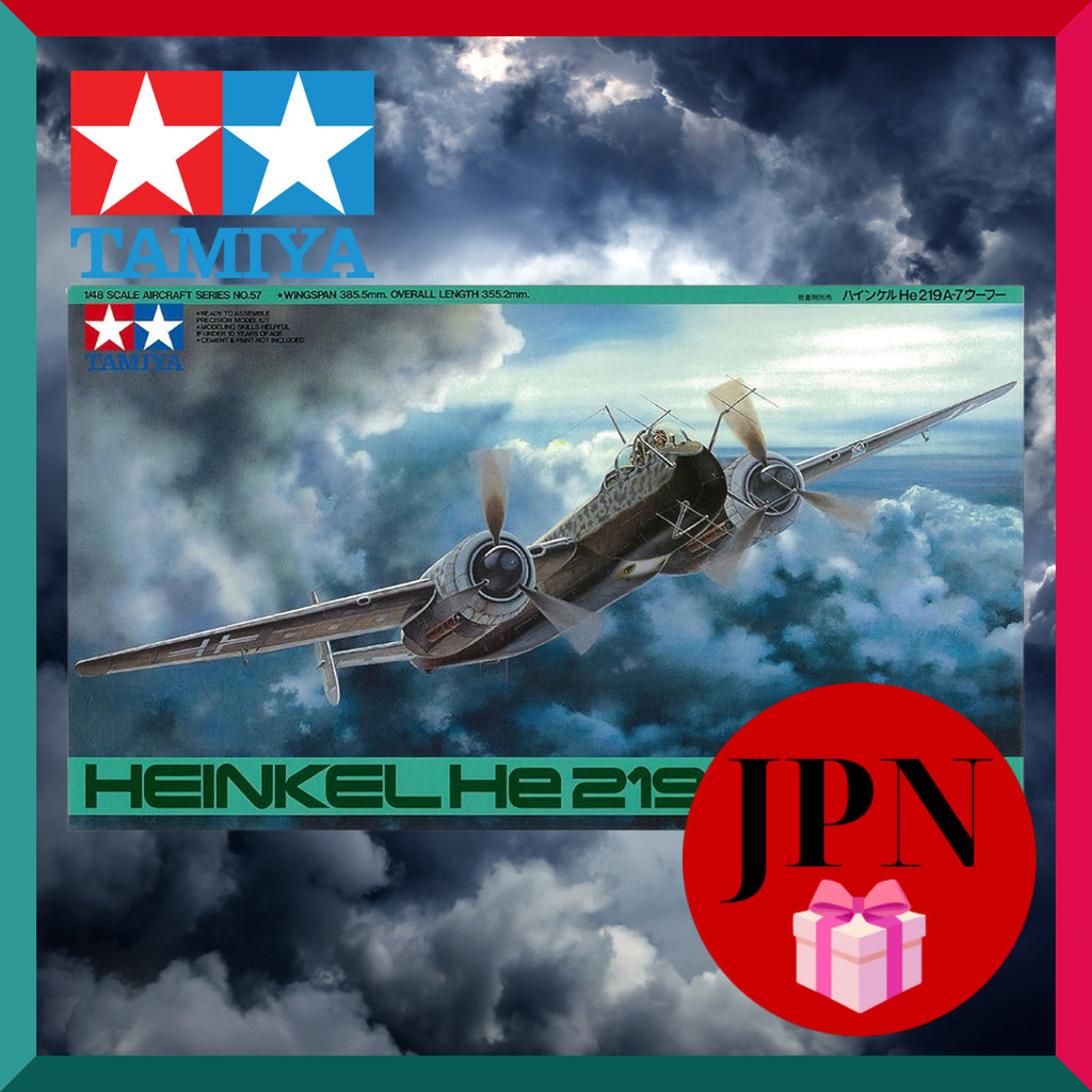Tamiya 1/48 Masterpiece Series No.57 German Air Force Heinkel He219 A-7 Uhu Model Kit TM61057