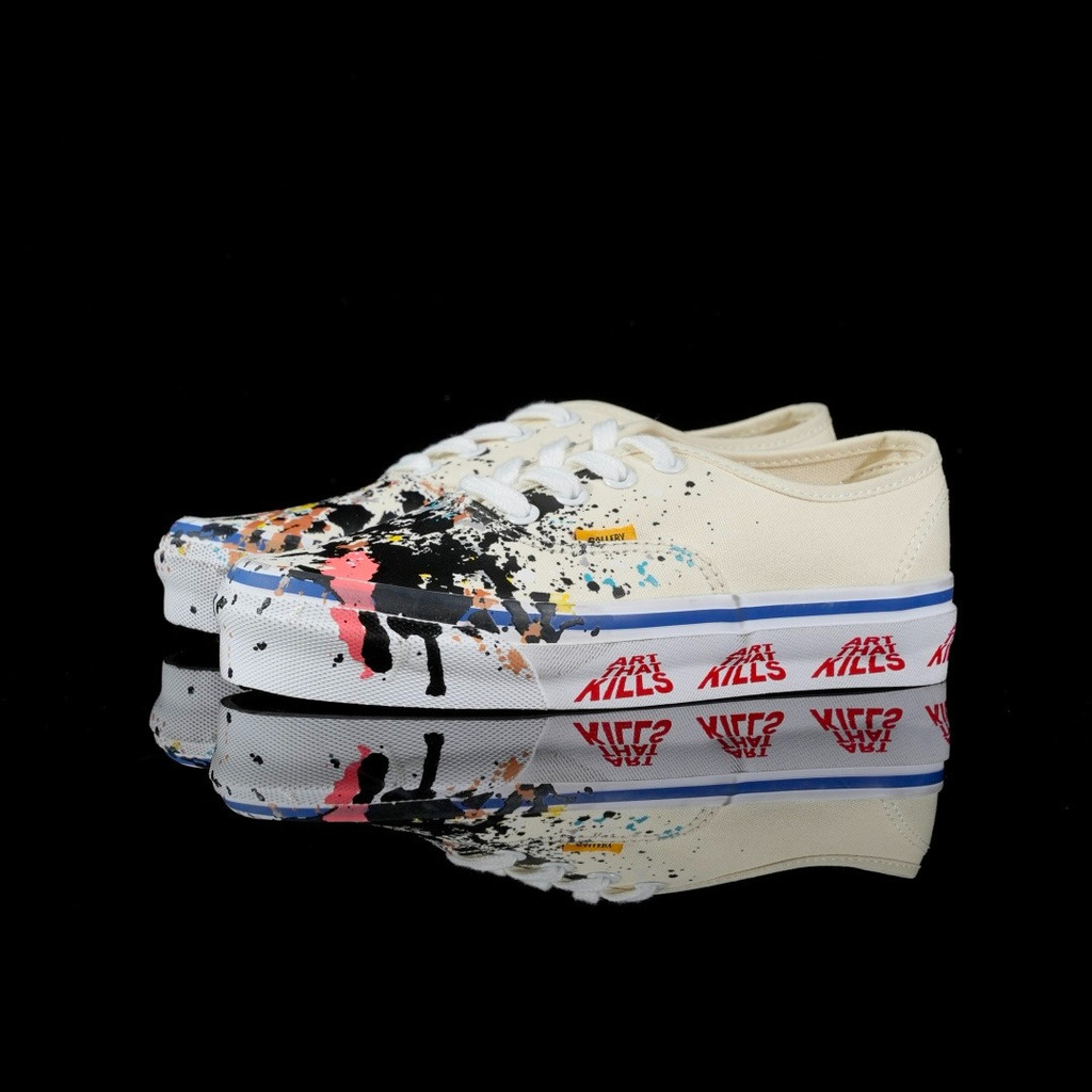 Vans Gallery Dept OTW รองเท้าลําลองส้นเตี้ยสีเบจ