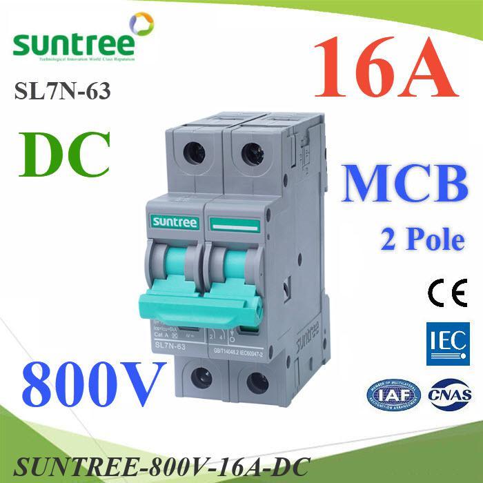 เบรกเกอร์ DC 800V 16A 2Pole เบรกเกอร์ไฟฟ้า SUNTREE BEC โซลาร์เซลล์ MCB
