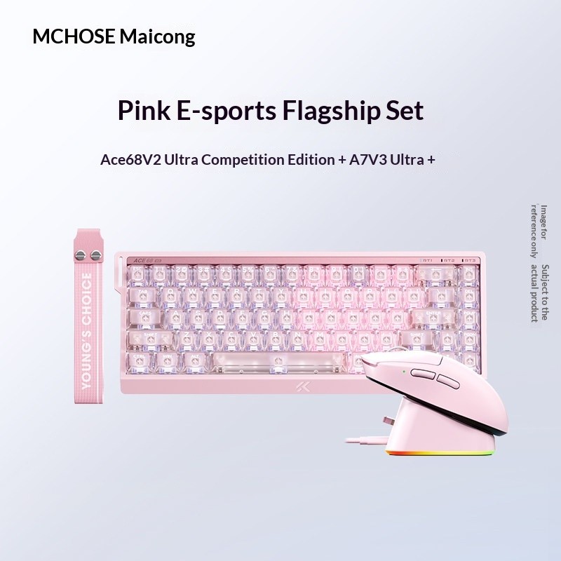 จาก Ace68 V2+A7 คีย์บอร์ดแกนแม่เหล็กแบบกําหนดเองชุดเมาส์สําหรับเล่นเกมกระเบื้องเกมสํานักงาน