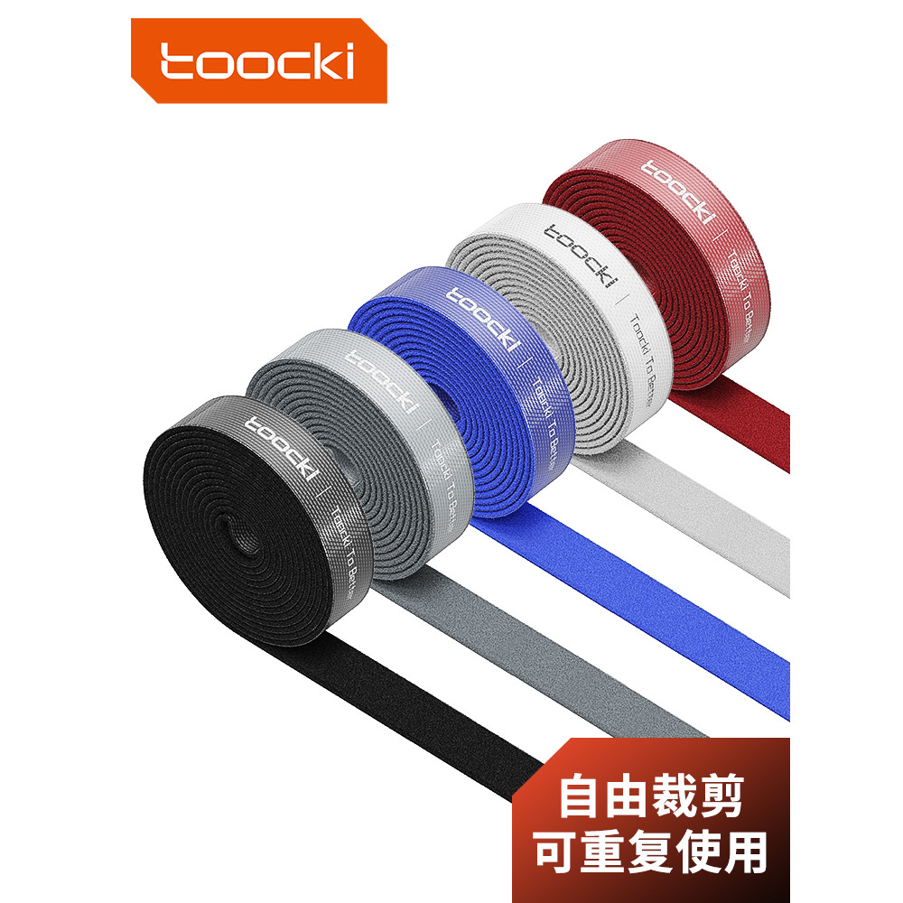 Toocki toocki Data Cable Storage อุปกรณ์ Velcro Cable Organizer สายรัดคอมพิวเตอร์เดสก์ท็อปเส้นทางสาย