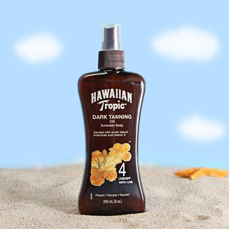 New Product#United States Hawaiian Tropic Hawaiian Tropical Deep Bronze SPF4Tanning aid oil is refre