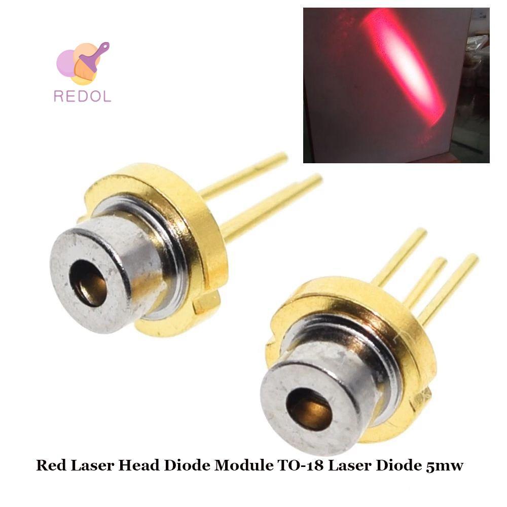 REPKG 1/2/5/10 ชิ้นหัวเลเซอร์สีแดง 5MW DIY Lab 650nm 2.2V การเผาไหม้อินฟราเรด