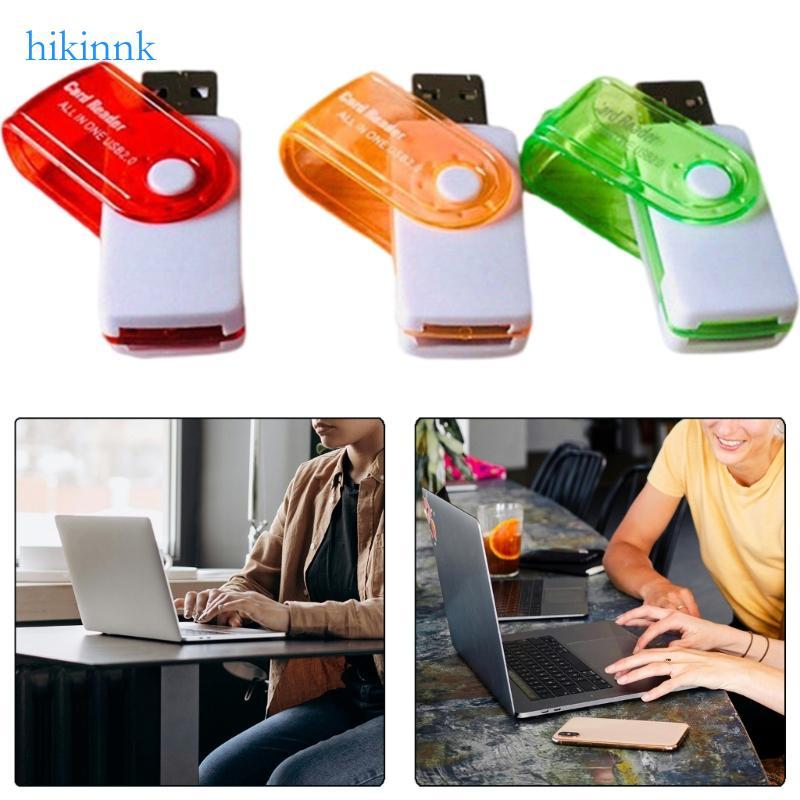HIKI 4 Slot Card Reader Memory Stick Adapter USB to TF MS Card Reader สําหรับกล้อง