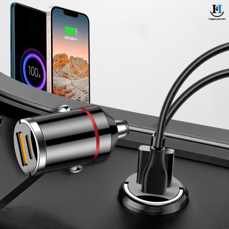 [GA] 200W Mini Dual Ports USB Car Charger Fast Charging Car Phone Charger Adapter สําหรับ 13 12 Huaw