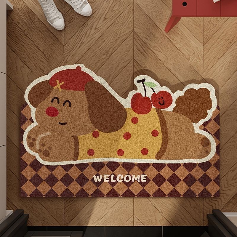 Cute Cartoon Puppy Floor Mat Entry Door Floor Mat Anti-slip Mat Household Cutable pvc Floor Mat