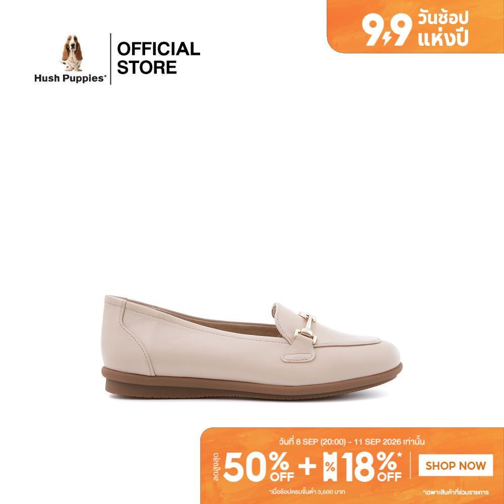 Hush Puppies รองเท้าผู้หญิง รุ่น HP 8WCFI1156C - สีเบจ (รองเท้าลำลองหนังแท้ แบบสวม)