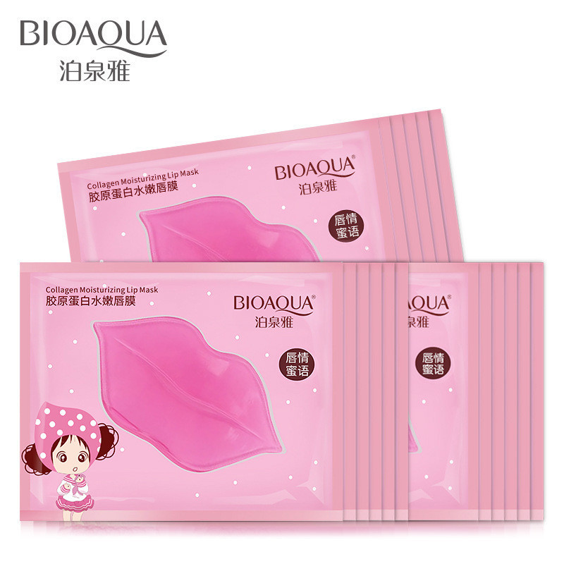 Poquanya Collagen Nourishing Lip Mask Lip Mask Patch Hydrating Moisturizing Fade Lip Lines Lip Color
