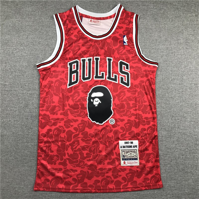 เสื้อ IDAWN7 NBA Chicago Bulls เสื้อกีฬา new Bulls joint edition สีแดง