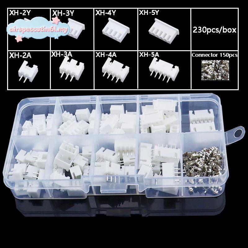 Airspeccutin6l 230 ชิ้น XH2.54 PH2.0 2 P 3 P 4 P 5 Pin 2.54 มม.2.0 มม.Pitch Terminal Kit JST Connect