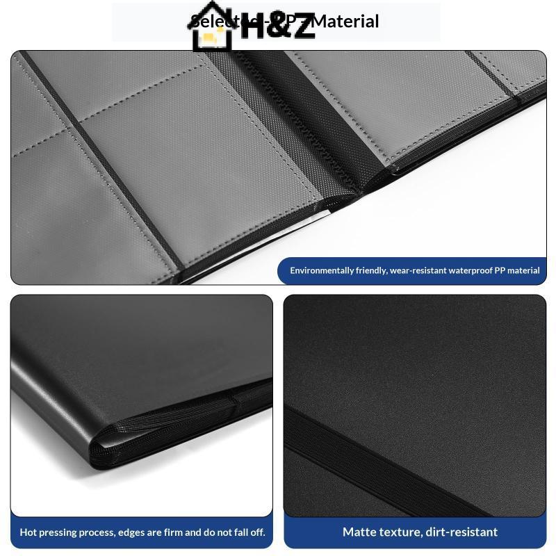 H&Z การ์ดน้ําหนักเบา Binder 4 Slot Belt-Bound อัลบั้มถือ 160 ใบเหมาะสําหรับการเดินทางกลางแจ้งจัดเก็บ