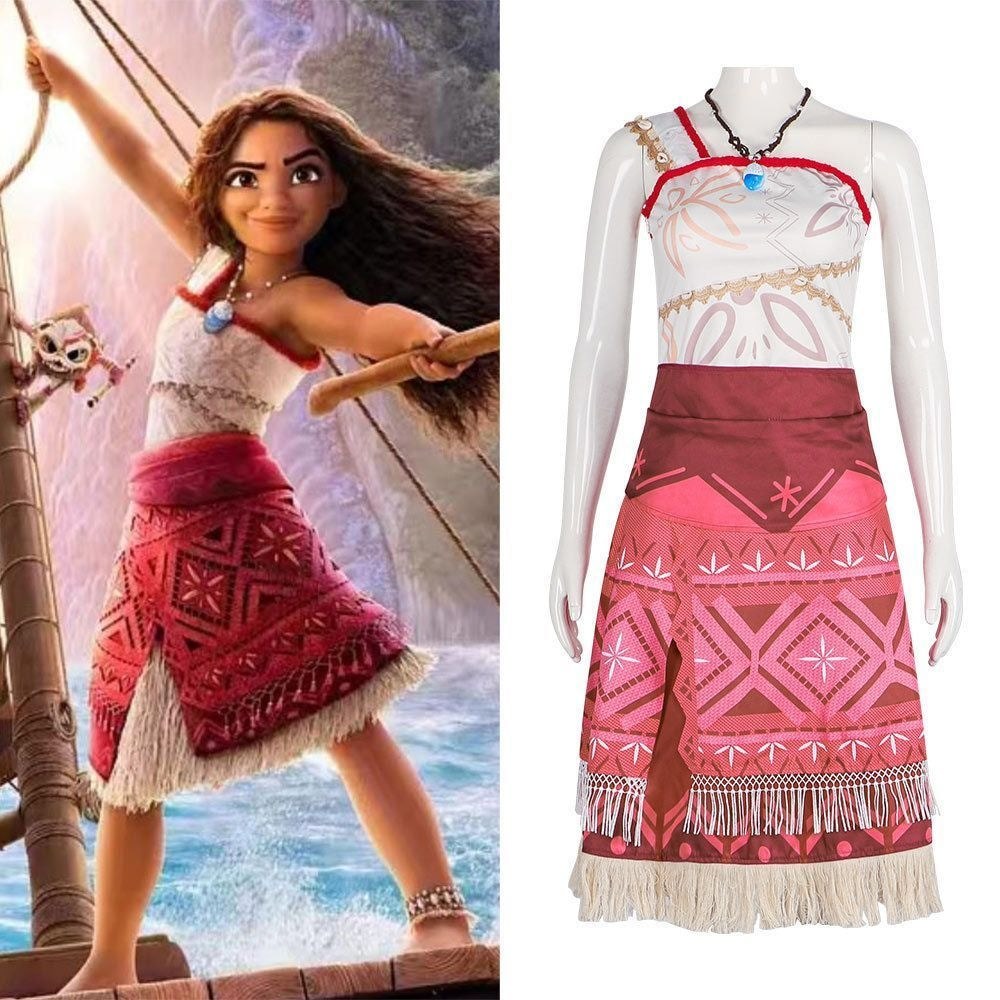 Ocean Romance 2 cos เสื้อผ้า Moana Maui Hula Dress ชุดเจ้าหญิง cospl9.8