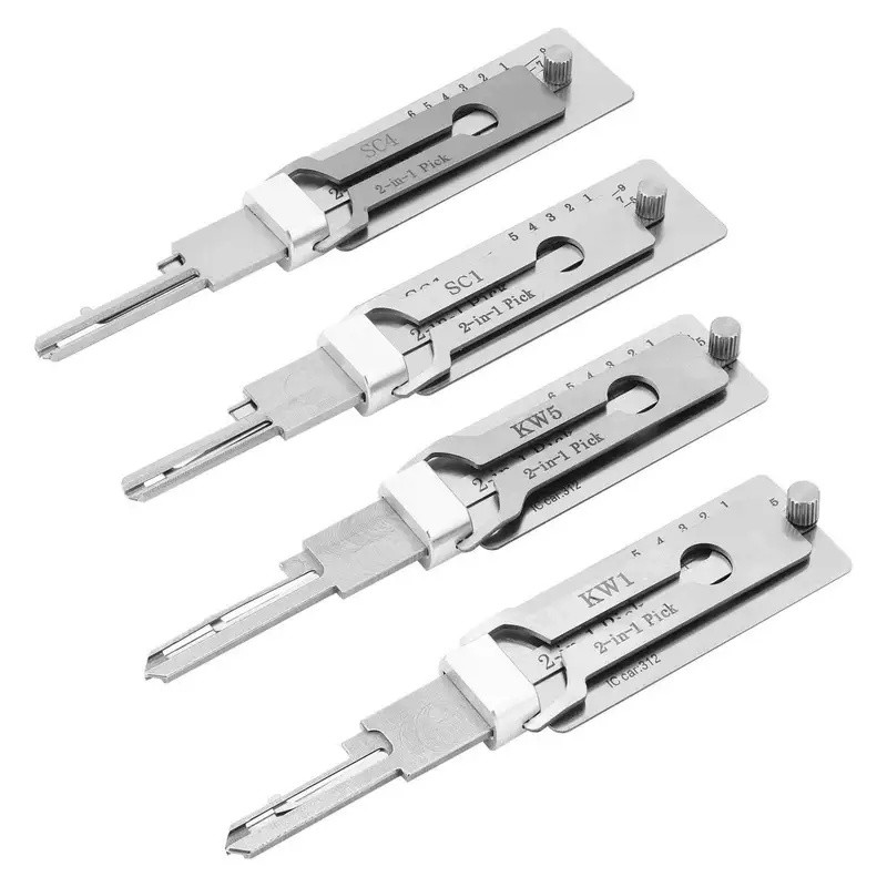 Lishi 2 in 1 KW1 KW5 SC1 SC4 SS001 Pro SS002 Pro R52/R52L M1/ MS2 AM5 เครื่องมือช่างกุญแจสําหรับประต