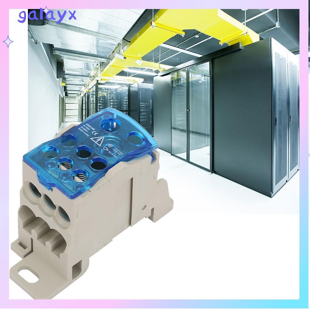 GALAYX UKK160 DIN Rail Terminal Block Box, 160A 690V กล่องกระจาย, ทนทานติดตั้งง่าย Blue Electric Wir