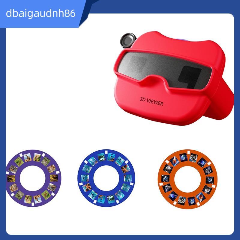 READY STOCK3D สไลด์กล้องของเล่นเด็ก 3 รอก 3D Stereoscopic Viewer ของเล่น 2 สีแบบพกพา 3D สไลด์ดู Find