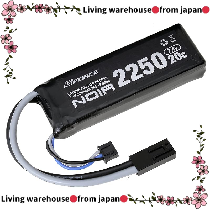 G-Force Noir LiPo 7.4V 2250mAh 20C Mini S Compatible Size GFG904