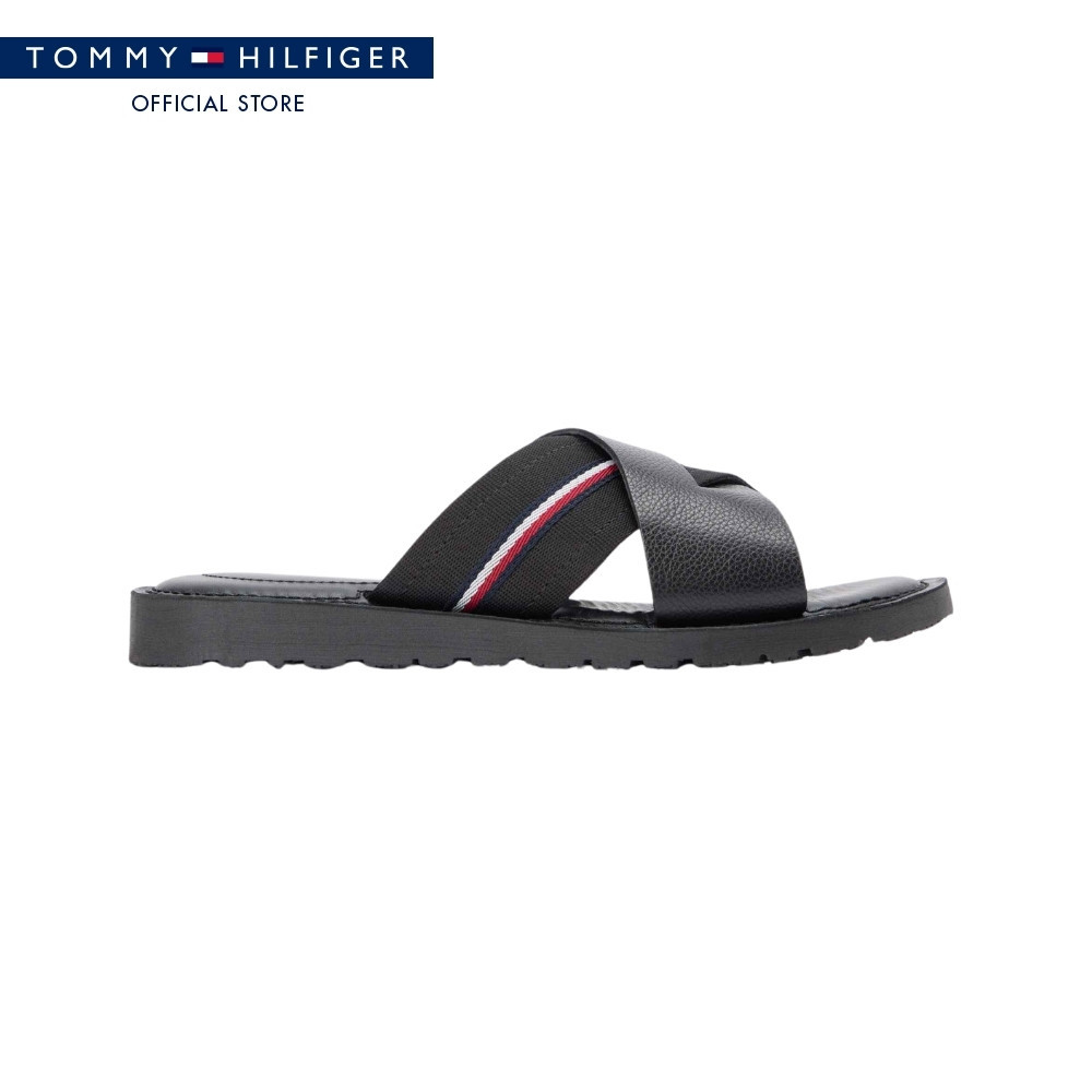 Tommy Hilfiger รองเท้าแตะ ผู้ชาย รุ่น FM0FM05783 BDS - สีดำ