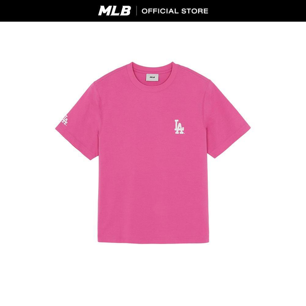 MLB เสื้อยืด ยูนิเซ็กซ์ Basic Street Back Lettering Over Fit T-Shirts รุ่น 3ATSB1063 07PKN สีชมพู
