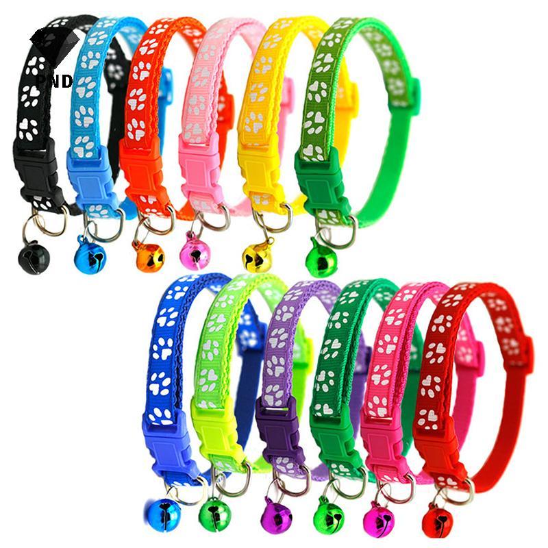 PND น่ารัก Paw พิมพ์ปรับ Bell สัตว์เลี้ยงคอแมวสุนัขขนาดเล็กลูกแมว Puppy raoog