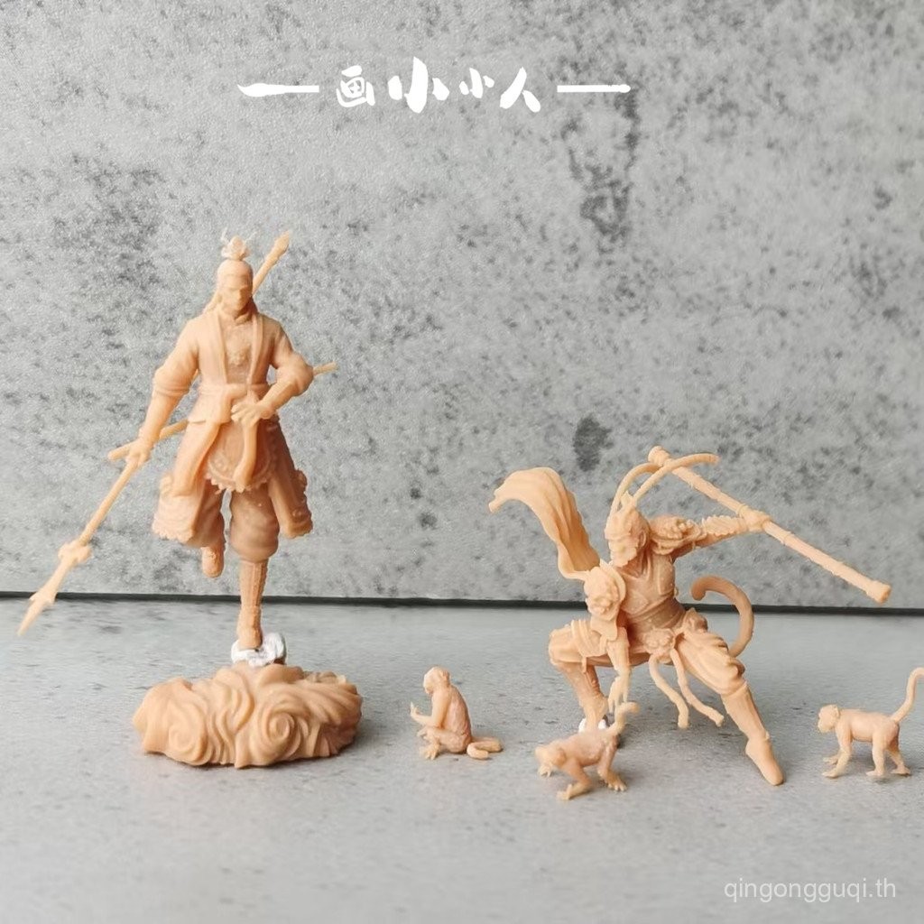 Erlang Shen Yang Yang vs. Great Sage Black Goku Game 1: 64 ตุ๊กตาจิ๋วสีขาวรุ่นฉากความแม่นยําสูง VW9S