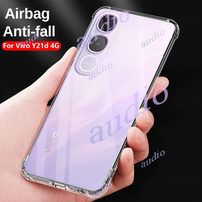 Vivo Y21d 4G กันกระแทกสี่มุม Anti-Falling Soft TPU สําหรับ vivo Y21d y21d VivoY21d 4G 2025 ซิลิโคนอ่