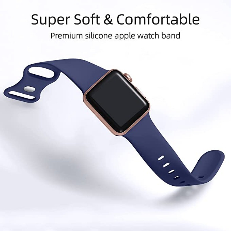สายซิลิโคนอ่อนนุ่มเข้ากันได้สําหรับ แอปเปิล ดู พิเศษ2 ชุด 10 9 8 กับ 7 6 5 4 3 2 1 สําหรับ iดู พิเศษ 49 มม.45 มม.41 มม.44 มม.40 มม.42 มม.38 มม.46 มม.สายรัดข้อมือกีฬาวงสร้อยข้ - รูปที่ 3
