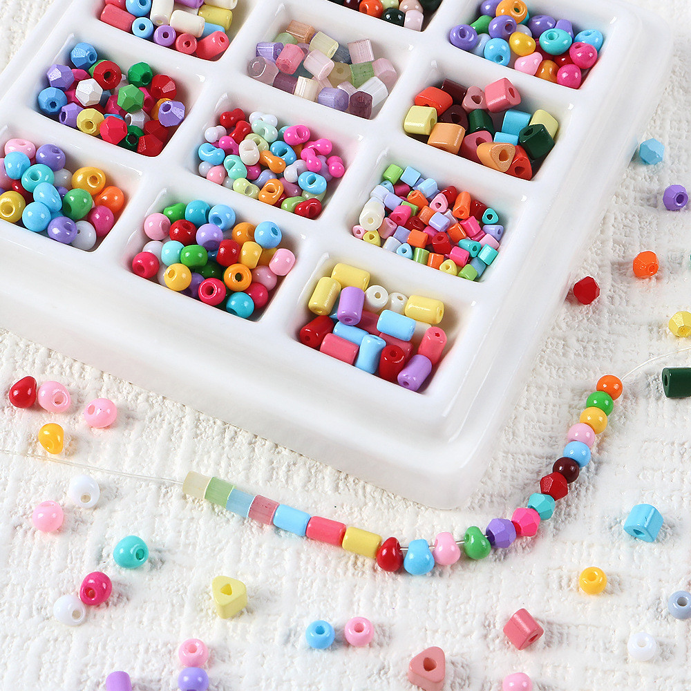 โดปามีน ลูกปัดแฮนด์เมดจากแก้วข้าวหลอด สีทึบ สำหรับทำสร้อยข้อมือและสร้อยคอมืองาน