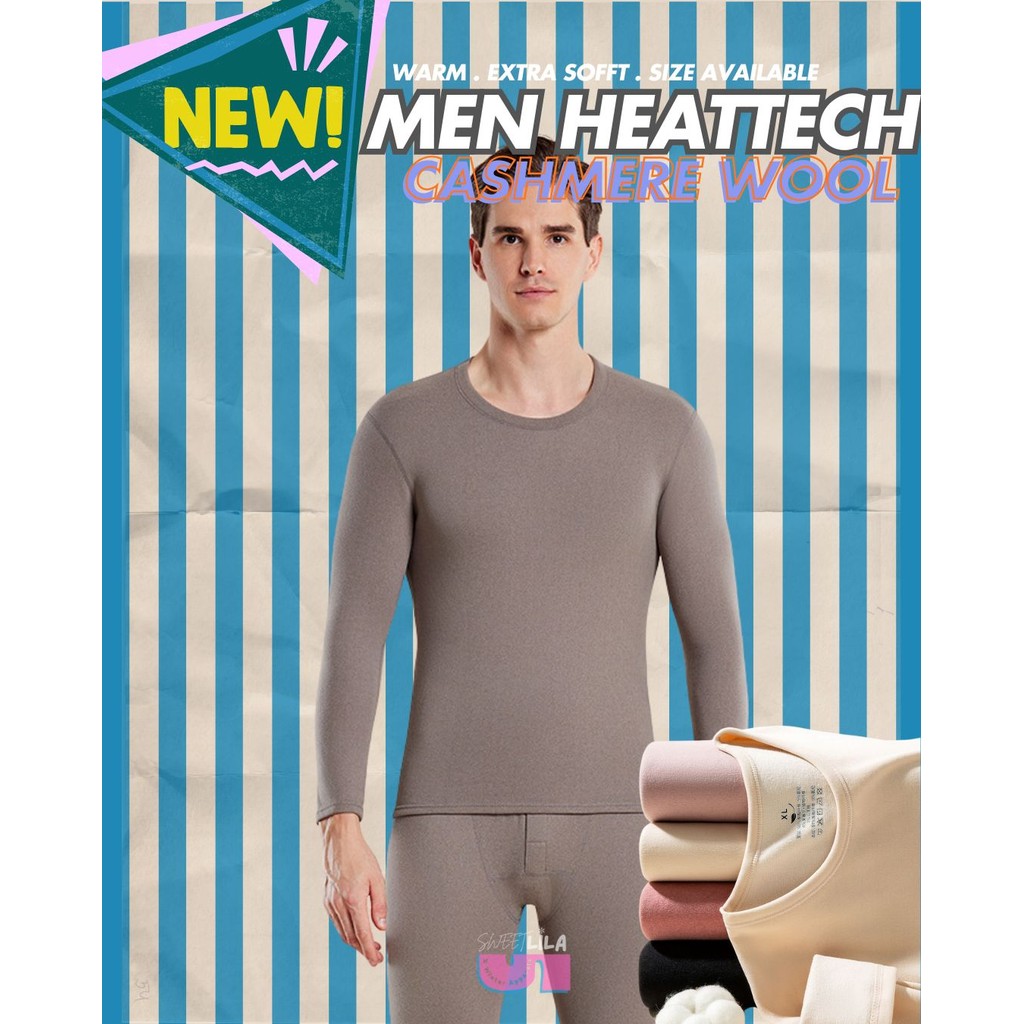 New! Men Cashmere wool Heattech - ชุดฮีทเทคผสมเนื้อแคชเมียร์ นุ่มมกว่า อุ่นกว่า บางกว่า - รูปที่ 3
