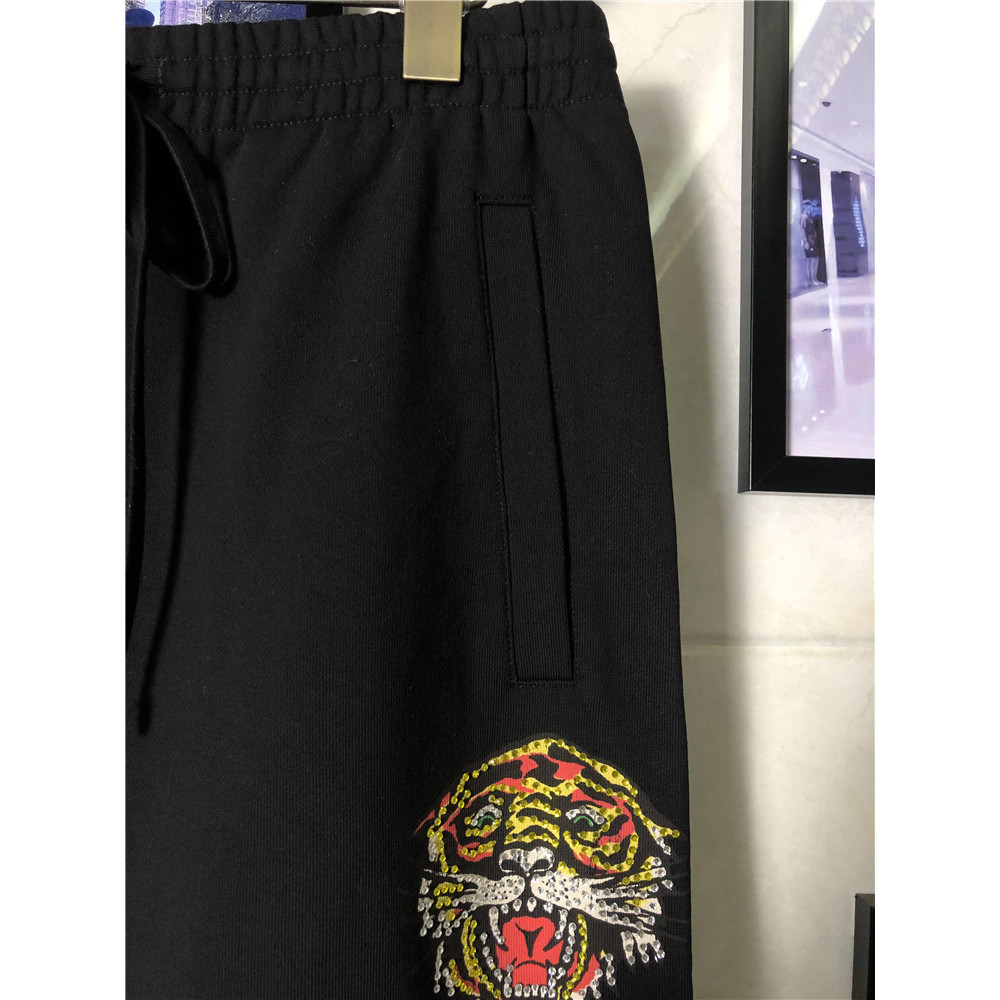 ED Hardy Street Wear สไตล์ยอดนิยม กางเกงโยгิ้นพิมพ์ลายเสือ สำหรับทั้งผู้ชายและผู้หญิง