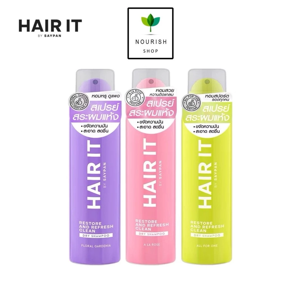 Hair It แฮร์อิท สเปรย์สระผมแห้ง 150ml Restore and Refresh Clean Dry Shampoo