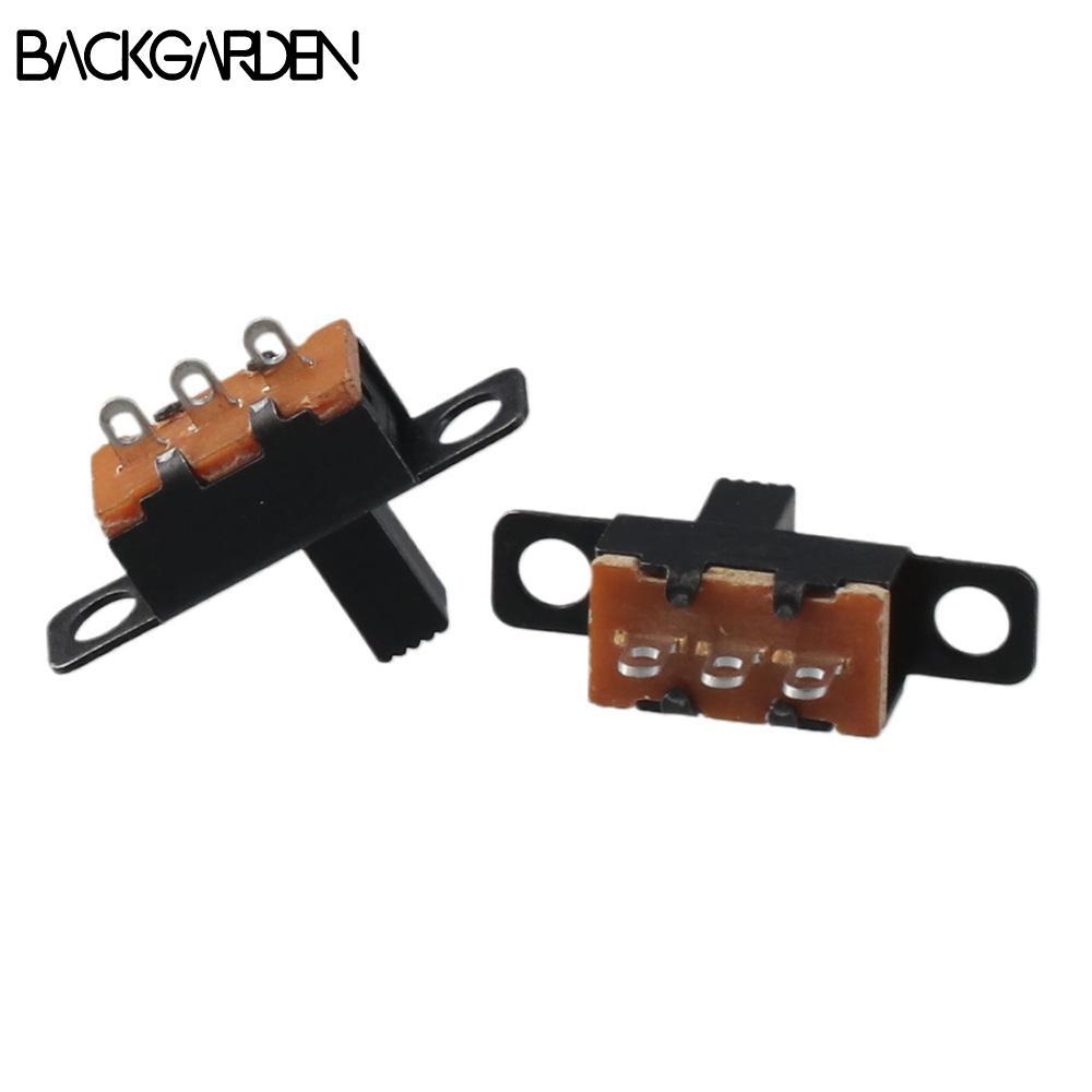 BACKGARDEN 8 ชิ้นสวิตช์สลับไมโครมินิ, แผงเมาท์ SS12F15VG6 สวิตช์สไลด์, 6 มม.3 ขา 2 ตําแหน่ง DC 50V 0