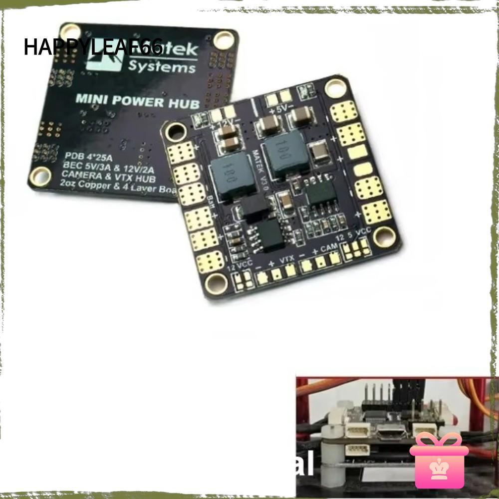HAPPYLEAF66 Power Distribution Board, Universal BEC 5V & 12V Mini Power Hub, Square V3.1 RC Drone PD