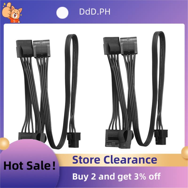 2X 6Pin ถึง 4 Molex Modular Power Supply สาย 6Pin ถึง 4 IDE สําหรับ RM1000X RM850X RM750X RM650X RM5