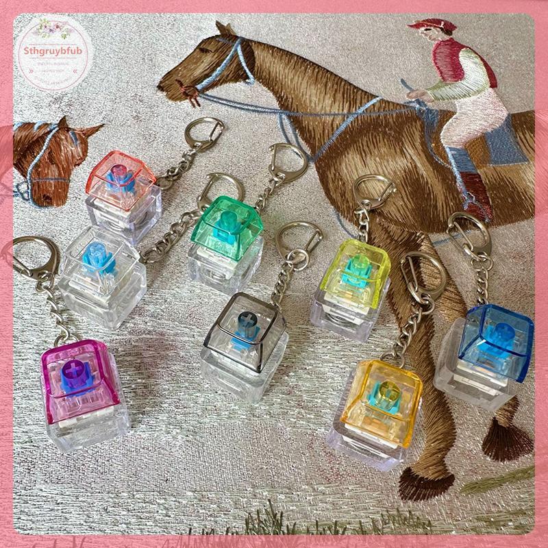 STHB Creative Keycap พวงกุญแจ Dpression Keycap จี้คีย์บอร์ด Keyswitch พวงกุญแจแปลกกระเป๋าเป้สะพายหลั