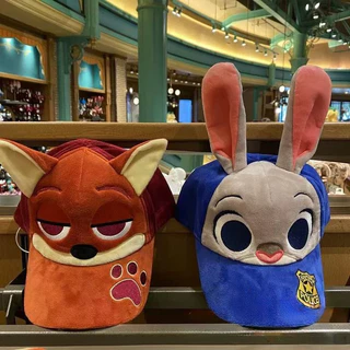 การจัดส่งที่รวดเร็ว หมวกเบสบอลการ์ตูนน่ารักของ Zootopia Judy Hopps หมวกปากเป็ด สไตล์คู่รัก การ์ตูนกระต่ายนายอำเภอหมวกสุนัขจิ้งจอกตลก