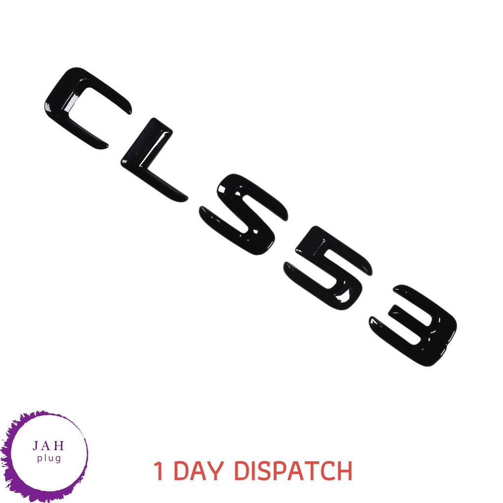 CLS53 LETTERING REAR BOOT LID TRUNK BADGE EMBLEM สําหรับ MERCEDES BENZ, GLOSS BLACK