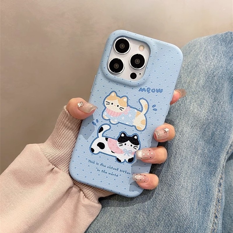 Polka dot แมวน่ารักสําหรับ iPhone Case 17PROMAX 17PRO 17 16promax 16pro 15 15promax 14promax 13pro 13promax 12promax 12 12pro 11 11promax