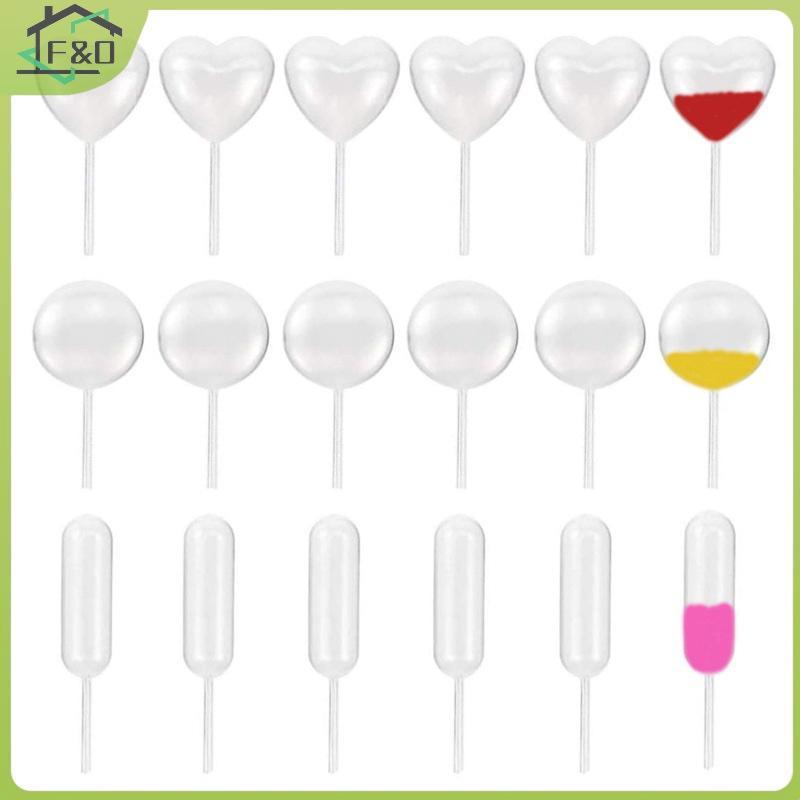 F&O 50 ชิ้น Mini Dropper 4 มิลลิลิตรทิ้ง Jam Dropper สําหรับ Cupcakes ซอสบีบ Transfer tes Dropper ขน