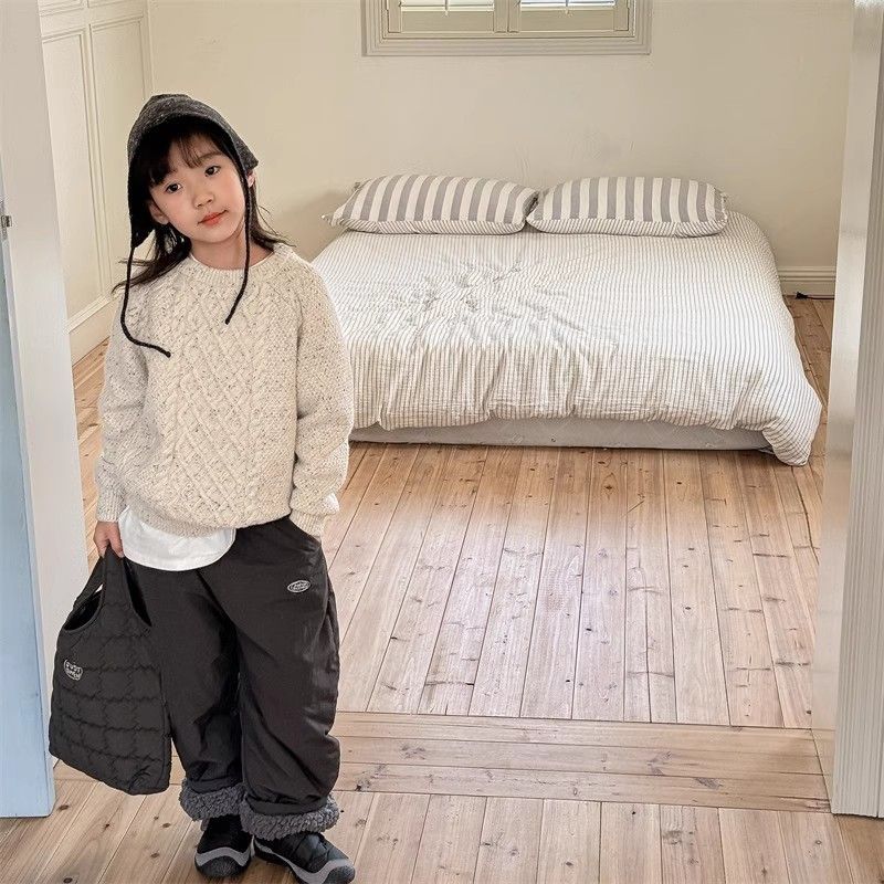 กางเกงกันหนาวสำหรับเด็ก ออกแบบใหม่ มาพร้อมซับในขนแกะหนามาก สวมใส่สบาย เหมาะกับอากาศหนาวทั้งชายและหญิง - รูปที่ 4