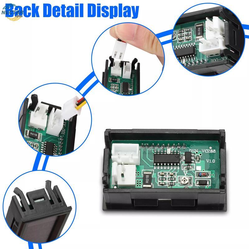 TAR 0-100V 10A โวลต์มิเตอร์แบบดิจิตอลแอมป์มิเตอร์ Dual Display เครื่องตรวจจับแรงดันไฟฟ้า Current Met
