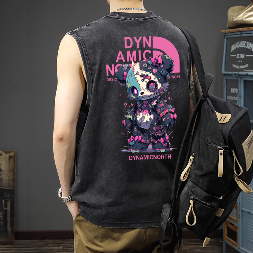 Sea.Tee เสื้อแขนกุด เสื้อยืด oversize เหมาะกับใส่ออกกําลังกาย cotton100% ใส่สบาย ฤดูร้อน DYN AMIC BE