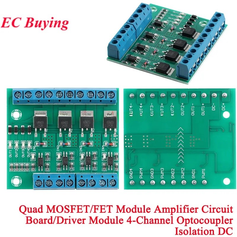 MOS FET F5305S 60N03 4 ช่อง Pulse Trigger Switch Controller PWM อินพุต Stedy สําหรับมอเตอร์ LED 4 Wa
