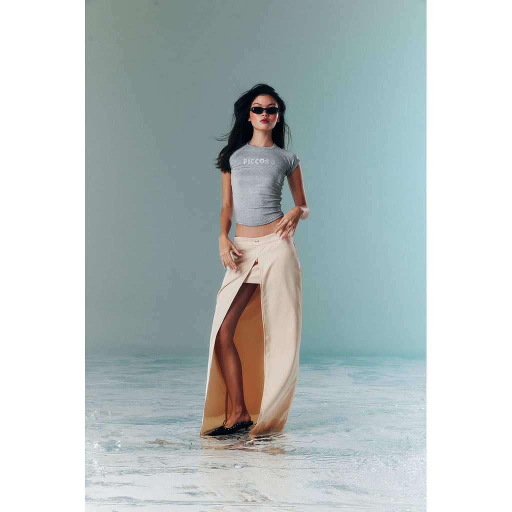 Piccoro - Almost Modest Maxi Skirt (zip skirt) กระโปรงยาวเอวต่ำซิปหน้า