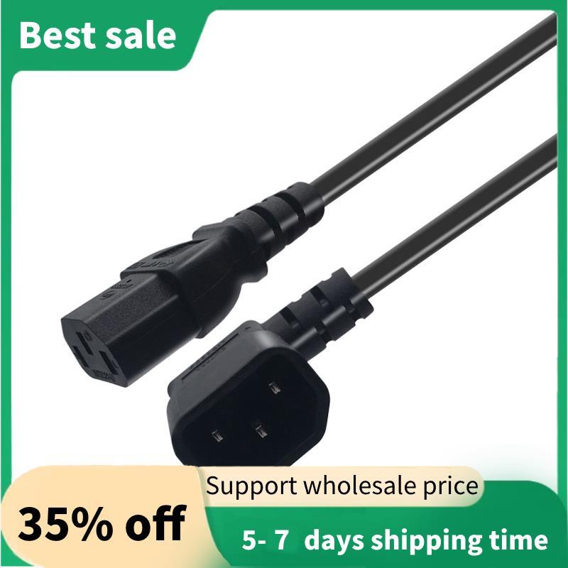 มุมขวา IEC 320 C14 ชาย C13 หญิง, C14 ถึง C13 สายไฟสําหรับ PDU UPS,H05VV-F VDE สายไฟ AC (0.6M)