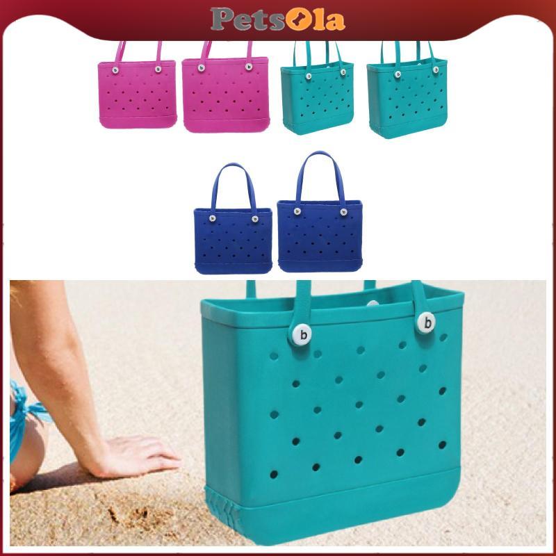 [PETSOLA] Beach Tote Bag Beach Storage Basket Bag for Boat Beach Travel