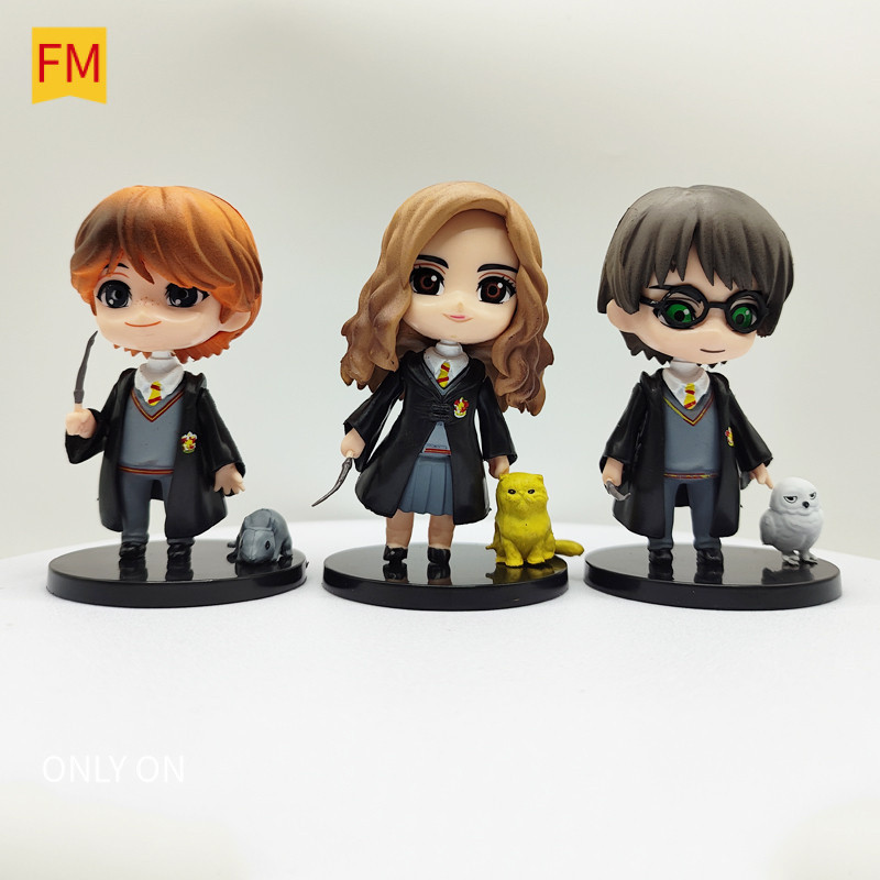 จัดส่งในวันเดียวกัน < มีจําหน่าย > 3 ชิ้น/เซ็ต Harry Potter Action Figure พร้อม Props สัตว์ Harry Ro
