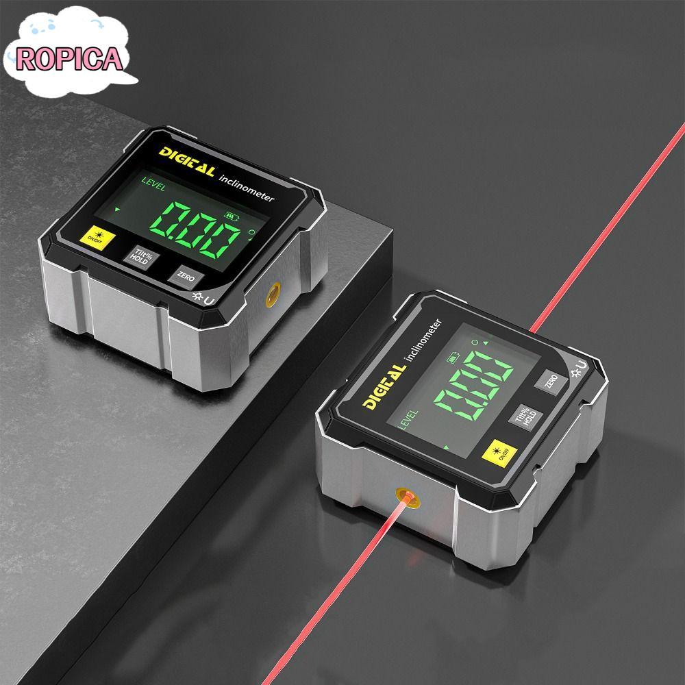 Ropika Inclinometer ເຄື່ອງວັດມຸມ 2 ດ້ານ ຈໍ LCD ແບບພົກພາ (ແມ່ເຫຼັກດິຈິຕອນ)